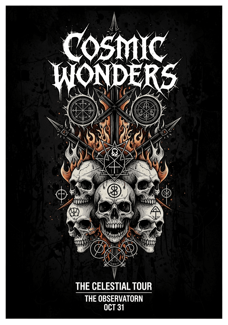Metal style poster