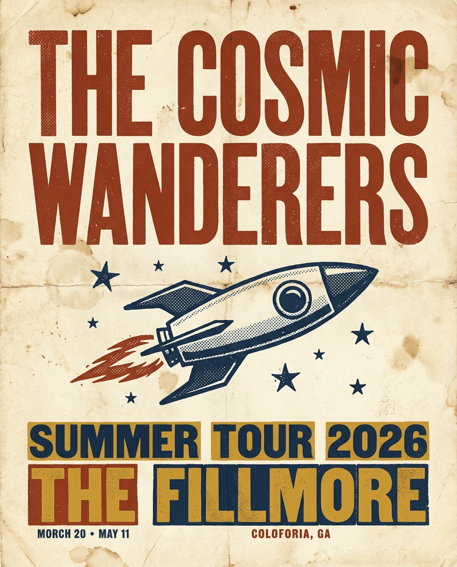 Vintage style band poster